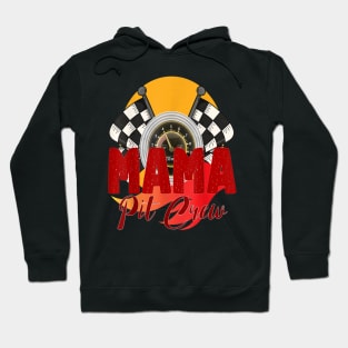 Mom Car Racing Birthday Party Family Matching Mama Pit Crew Hoodie